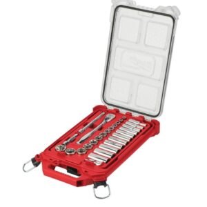 Milwaukee 3/8in 28 Pc Ratchet & Socket Set with PACKOUT Organizer