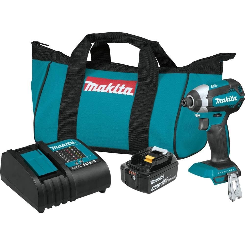 Makita 18V LXT Lithium-Ion Brushless Cordless Impact Driver Kit (3.0Ah)