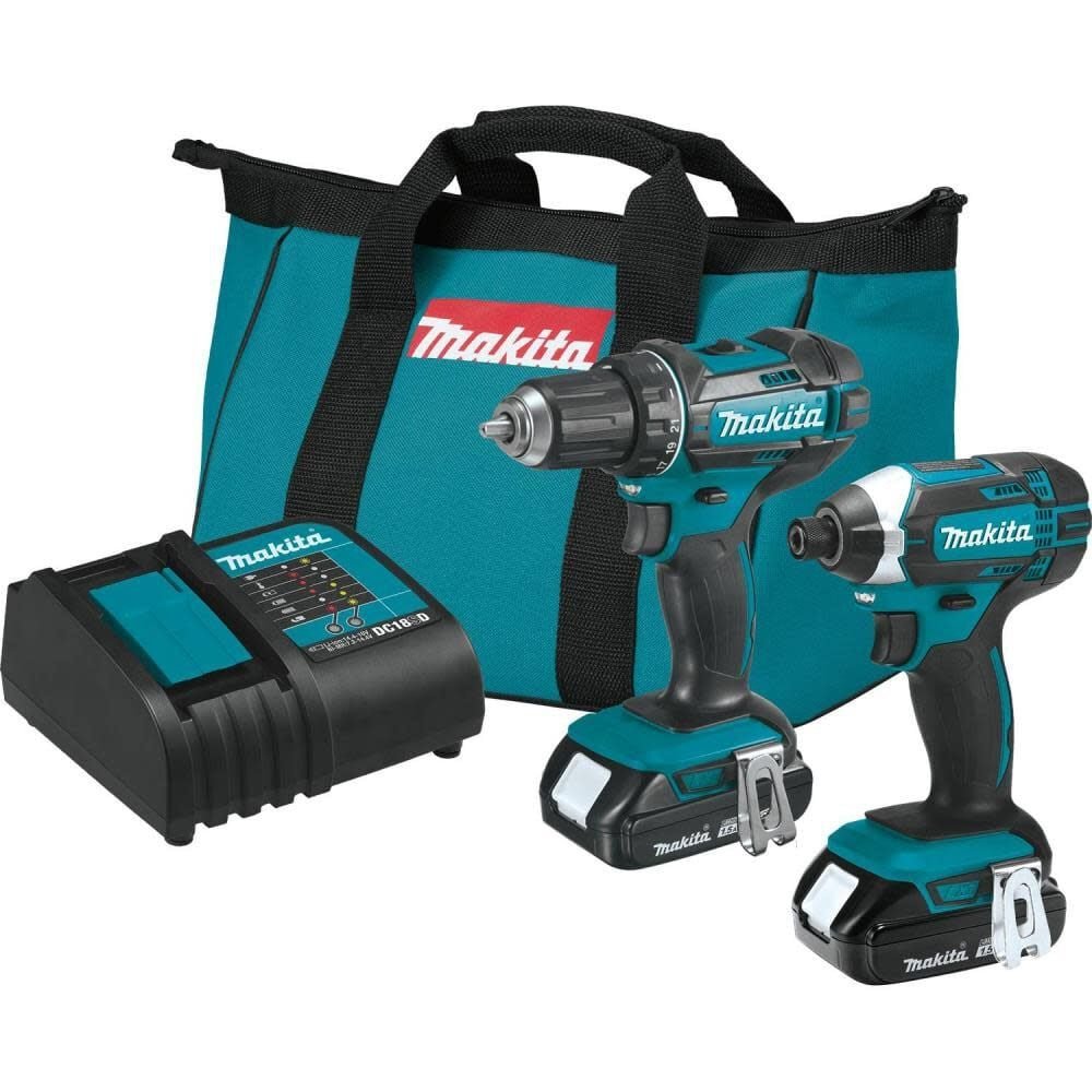 Makita 18V LXT Cordless 2 pc Combo Kit (1.5Ah)
