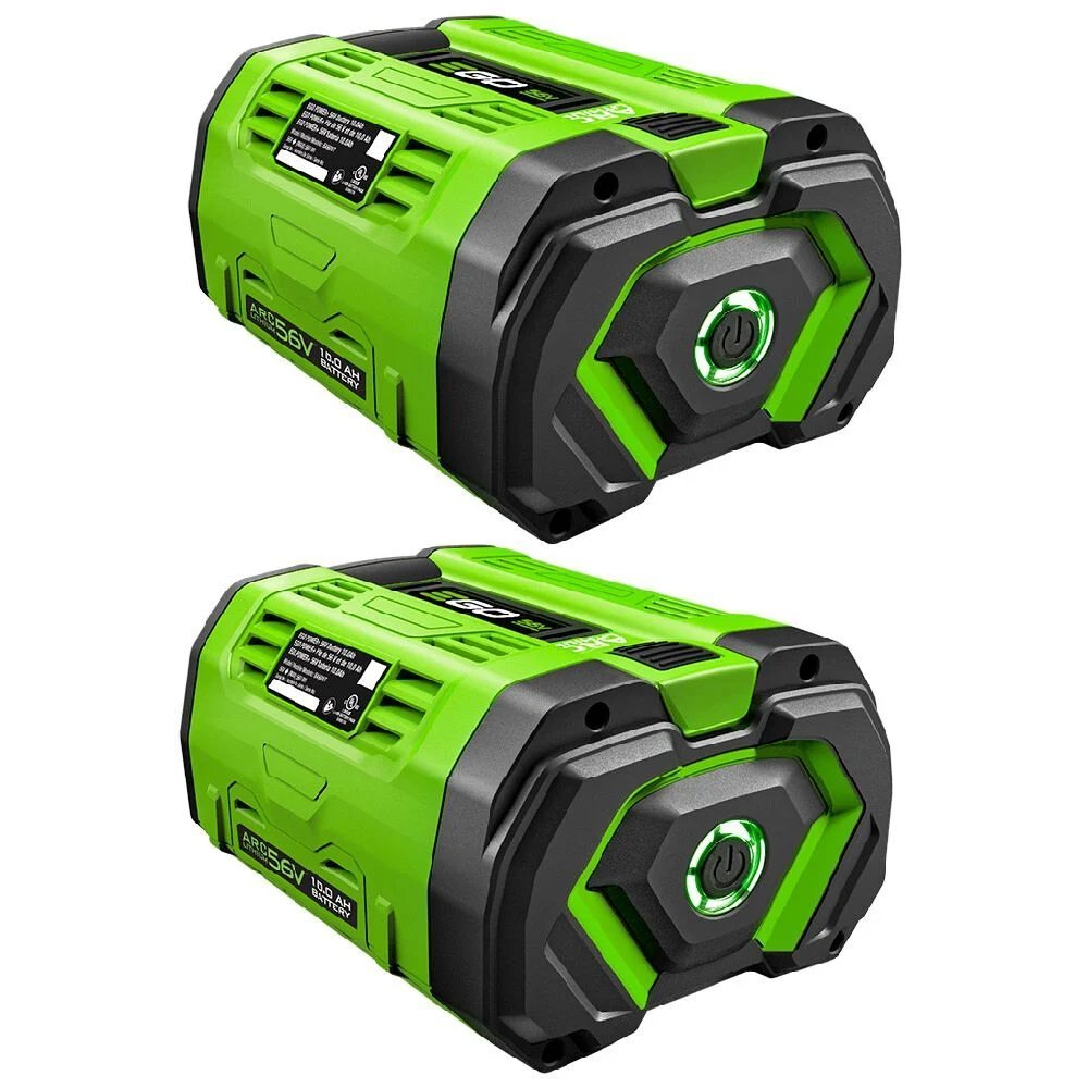 EGO POWER+ 56V 10Ah Lithium Ion Power Tool Battery Pack with Fuel Indicator (2 Pack)