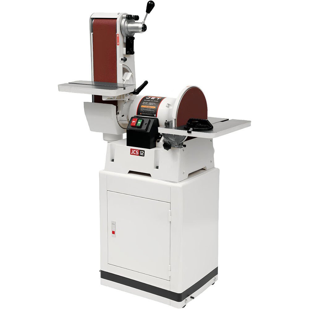 JET JSG-6CS 6 In. x 48 In. Belt / 12 In. Disc Sander with Closed Stand