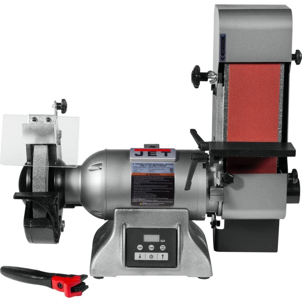 JET 8-Inch Variable Speed Industrial Grinder and 4 x 36 Belt Sander