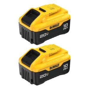 DEWALT 20V MAX 20V 10Ah Lithium Ion Power Tool Battery Pack with Fuel Indicator (2 Pack)