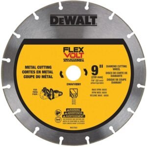 DEWALT FLEXVOLT 9 Inch Segmented Rim Diamond Wheel for Straight Cuts in Metal