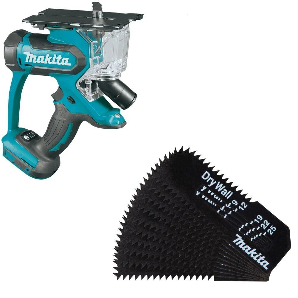Makita 18V LXT Cut-Out Saw (Bare Tool) HCS Cut-Out Saw Blade-10 Pack Bundle