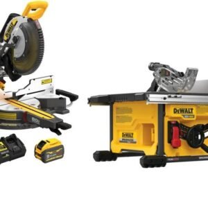 DEWALT FLEXVOLT 12 Inch 60V Sliding Miter Saw Kit and 60V Max 8-1/4 Inch Table Saw (Bare Tool) Bundle